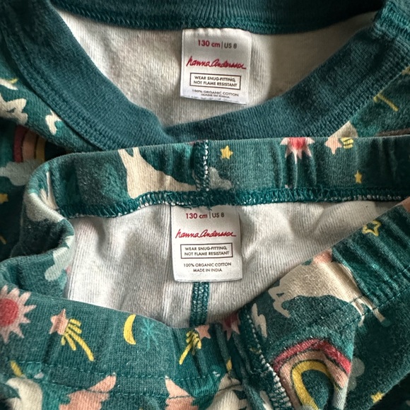 Hanna Andersson Long John Pajama Set Magical Unicorn Kids Girls 8 - Picture 7 of 7